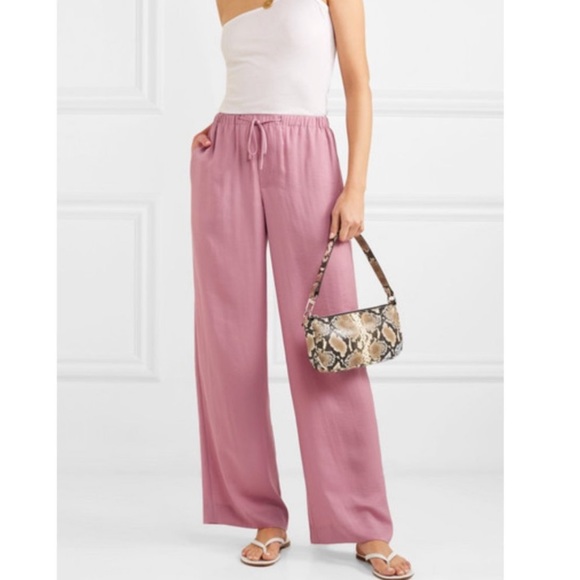 Vince Pants & Jumpsuits Vince Satin Wide Leg Pant Rose Pink Poshmark